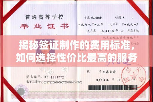 嘉鱼揭秘签证制作的费用标准，如何选择性价比最高的服务？
